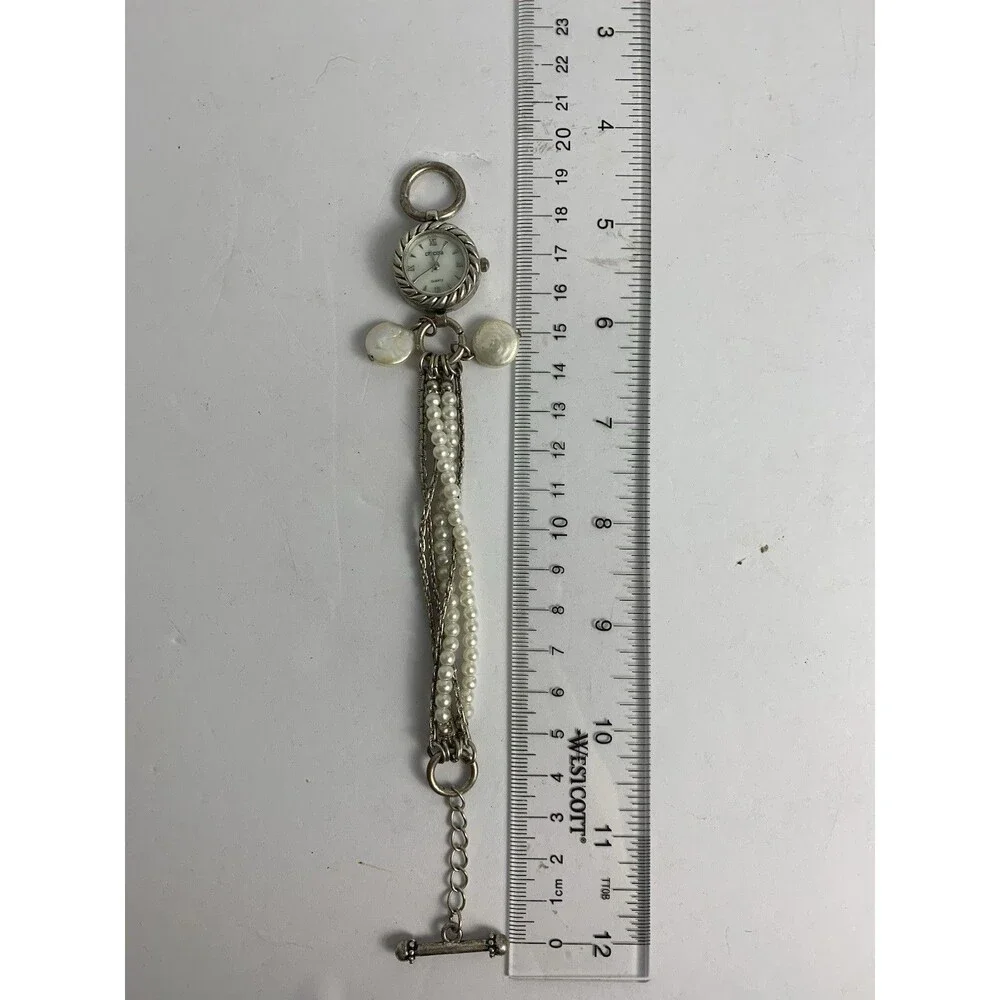Women’s Chicos Bracelet Quartz Watch Toggle Clasp Silver Tone & Beads Working